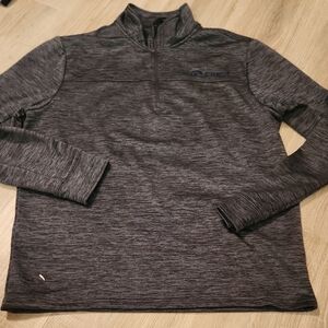 Costa Men's Heathered Dark Gray Quarter-Zip Pullover